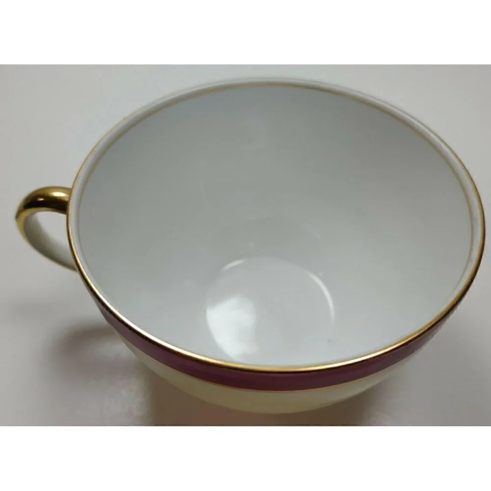 Vintage 1930's Victoria Czechoslovakia Bone China Tea Cup Coffee Cup Handle Gold
